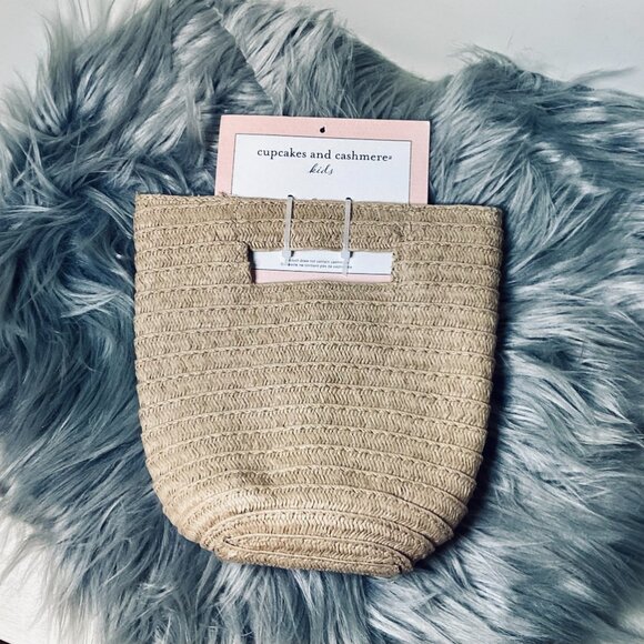 NWT Cupcakes & Cashmere Kids Straw Basket Weave Handbag - Picture 1 of 2